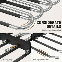 EstiloTendenciaPerchas Ganchos Para Pantalones, Perchas Plegables 6 En 1 De Acero Inoxidable, Percha De Acero Inoxidable En Forma De S, Organizadores De Almacenamiento Para Pantalones Faldas Bufandas (2)Calidad PremiumVersióN Mejorada - 2 - Ver 3