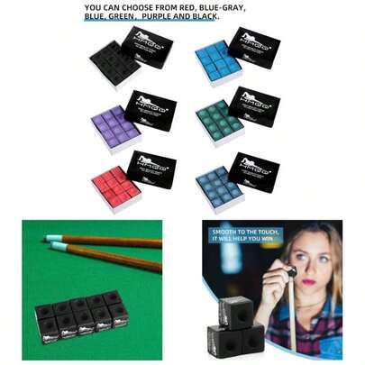 Billiards Chalk, 12 Pack Of Billiard/Pool Cue Chalks6 Colors Available