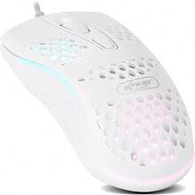 Wired Optical PC Gaming Mouse 1000DPI 3 Buttons Plug & Play Ergonomic Design Precision For Gaming Compatible With Laptop Computer - 白色 - 查看 3