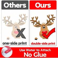 Christmas Decorations - Christmas Window Clings Decorations Stickers Indoor - Snowflakes Window Clings Decor For Home Office Classroom GP - 聖誕節 - 查看 4