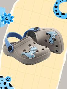 Children's Slippers For Boys And Girls With 3D Capybara Designs - Dino Gray - Ver 1