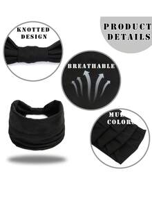 1 pieza Diadema elástica ancha de punto para mujeres, adecuada para decoración del peinado diario, turbante, diadema deportiva, artículos escolares, universidad, diademas para mujeres, pañuelos, accesorios para el cabello de invierno, elegante