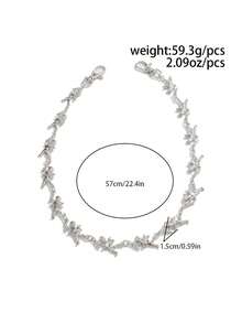 1 件时尚休闲简约仿珍珠串珠裤链，男士魅力珠宝，适合裤子装饰夏季、学校秋冬配饰万圣节服装，适合青少年、青年、男士、休闲、户外、运动、度假、毕业礼物、生日、日常穿着 - 仿珍珠褲鏈 - 查看 9