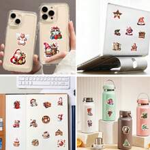 60张圣诞贴纸DIY装饰手册行李手机壳笔记本装饰手机滑板贴纸圣诞礼物 - 彩色 - 查看 10