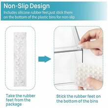 1个/6个透明可堆叠储物抽屉，亚克力浴室化妆品收纳盒和塑料收纳盒，适用于梳妆台、水槽下、厨柜、食品储藏室、家庭收纳和储物。一目了然，易于分类。抽屉式设计，方便拿取。透明设计，简洁大方。 - 無色 - 查看 4