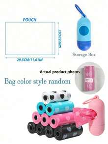 106pcs/Pack Disposable Diaper Bags, Cute Heart Printed, 15pcs/Roll, Can Be Used As Diaper Trash Bags Or Pet Waste Bags, Suitable For Daily Use, Baby Diaper Trash Bags, Pet Cat Dog Waste Bags, Car Trash Bags, Unscented Cute Pattern Diaper Bags (Multi-Color)