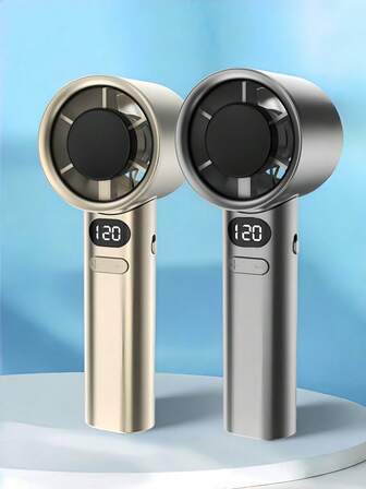 New Rechargeable Infinite Variable Speeds Handheld Fan, High Speed Portable Fan, Personal Cooler, With 120 Wind Speeds Endless Hurricane Technology, LED Digital Display Screen, Long Battery Life With Large Capacity, Cold And Strong Wind.