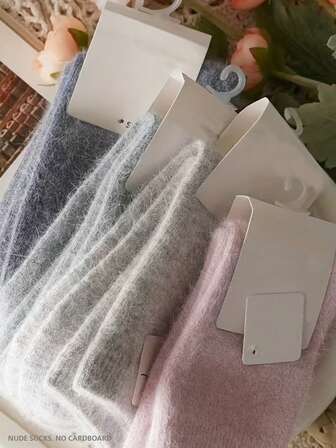 5 Pairs Of Autumn And Winter Women's Socks, Mid-Calf Women's Socks, Autumn And Winter Thickened Warm Socks, Solid Color Simple Design Socks, Versatile Commuting! Anti-Cold Soft Autumn And Winter Socks Christmas Gift