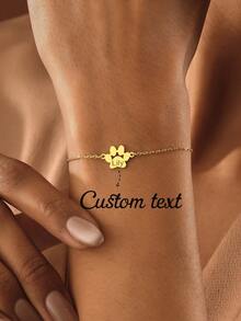 Customized Cute Paw Print Heart-Shaped Bracelet, Personalized Pet Memorial Gift With Name Engraved, Cat Dog Paw Bracelet, Animal-Friendly Jewelry