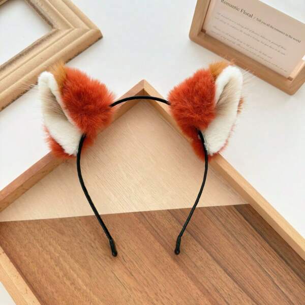 1pc New Nick Wilde Fox Ear Headband - Cute Party Hair Accessory, Adorable Character Design, Valentine's Day Gift & Everyday Cosplay Prop,Birthday Decoration,Party Decoration,Boyfriend Gift,Birthday Gift,Color/Style Sent Randomly