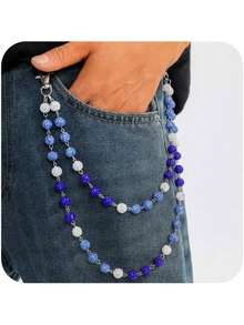 Wallet Chain Layered Pants Chains For Men Women Baseball Punk Jeans Key Chain Exquisite Rhinestone Pocket Chain Gifts For Baseball Players Lovers