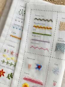 1 Piece DIY Embroidery Guide, Embroidery Stitch Tutorial, Sewing Guide For Beginners, Improve Your Craft Skills, Suitable For Beginners And Embroidery Enthusiasts