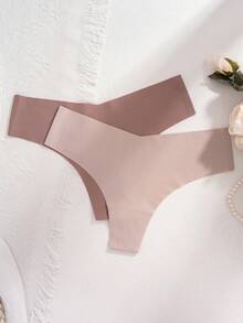 10pcs Women's Seamless Thong Panties, Sexy, Breathable, Stretchy, Comfortable, Multi-Color - Multicolor - View 6