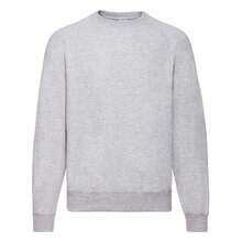 Fruit of the Loom Mens Classic Plain Raglan Sweatshirt (Heather Grey) - Grey - View 1
