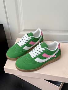 1 Pair Teenagers' Low-Top Outdoor Sports Shoes, Leather Upper, Lightweight, EVA Sole, Fashion Versatile, Adjustable Hook & Loop Closure For Easy On/Off, Suitable For Daily Wear