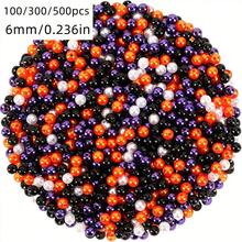 100/300/500pcs 6mm Acrylic Red, Green, And White Christmas Beads, Used For Jewelry Making DIY Round Beads, Perfect For Holiday Parties, Christmas Themed Decorations, Necklaces, Bracelets, Earrings, And DIY Decoration Kits To Decorate Beads