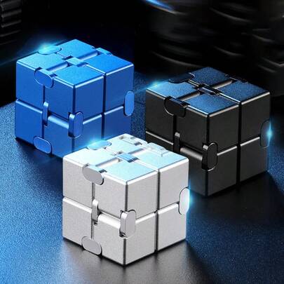 Tecforood Metal Cube Fidget Toy, Portable Multi-Sided Flip Puzzle Cube, Relieves Stress, Anxiety And ADHD, Durable Metal Sensory Desktop Toy, Helps Focus Attention, Relax, Stimulate Creativity And Brain Training, Innovative Handheld Puzzle Cube, Suitable For Office Desk, Travel, Study And Daily Entertainment, Unique Puzzle Game And Boredom Reliever