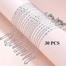 10/20/30pcs 1.5mm Stainless Steel Flat Welded Cross Chain Necklace, Titanium Steel Couples Necklace With Lobster Clasp, Suitable For DIY Jewelry Making For Men And Women