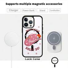 Benecy Magnetic Case For IPhone 17 Air 16e 16 15 14 Pro Max 13 12 11 XR XS Plus Cowgirl Hat Reverie  Pattern Acrylic Back TPU Edges Shockproof Ultra Thin Mobile Phone Cover Gift For Girl - White - View 7