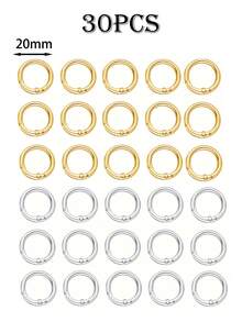 10/20/30 件 DIY 钥匙扣配件：适用于钱包、钥匙和背包的多功能弹簧夹 - 彩色 - 查看 12