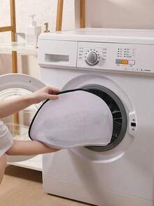 1pc Bag With Black Zipper, Shoe Wash Bag, Shoe Storage Bag, Home Shoe Wash Bag, Shoe Wash Filter Net Bag, Laundry Bag, Washing Machine Filter Bag, Anti-Deformation Laundry Bag, Anti-Entanglement Laundry Bag, Anti-Staining Laundry Bag, Travel Shoe Storage Bag Dress Pants Shoes Jeans Boots Skirt,Spring,Minimalist,Summer Tops.