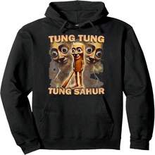Tung Tung Tung Sahur Pullover Hoodie - 黑色 20 - 查看 1