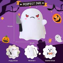 Reversible Ghost Plushie - Angry & Scared - 10 Inch Sensory Toy - Ma Boo - Xem 3