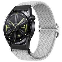 20毫米/22毫米尼龙编织表带，兼容三星Galaxy Watch 4/5/6（40毫米/44毫米）/Gear S3/Active 2运动表带，可调节表扣，兼容Galaxy Watch 3/4/5（42毫米），兼容Galaxy Watch 46毫米，适合作为返校礼物