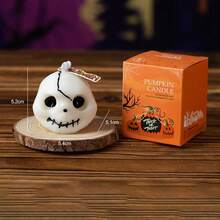 1 Stück Halloween Serie Kürbis, Schädel, Mumien geformte duftende Kerze, geeignet für Heimdekoration, Party, Tischdekoration, Geschenk, Abendessen, Bankett/Party, Entspannung/Meditation, Stimmungsbeleuchtung