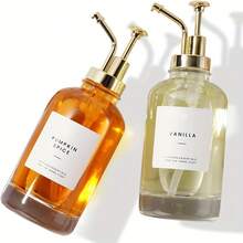 3 Style Glass Syrup Dispenser With Pump – Coffee Syrup Bottle For Coffee Bar, Caramel, Vanilla, Coffee Flavoring, Drink Making, Breakfast Bar, Home Kitchen, Party, And Gift Giving - Multicolor - View 3