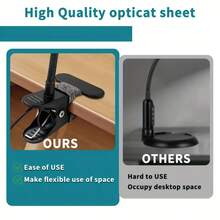 Upgraded LED Magnifying Lamp With Clamp, 10X Magnifier, 3-Color Modes Dimmable, 360° Adjustable Gooseneck, USB Powered, Suitable For Desktop, Bedside Reading, Work Or Crafts, Modern Multifunctional Lighting Magnifier - Multicolor - View 5