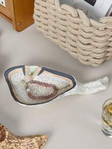 Cabin Kangaroo 1pc Unique Ceramic Video Storage Tray, Distinctive Design, Distinctive Shape, Distinctive Material, Storage Tray Advantages, Exquisite Handle, Practical And Aesthetic, Suitable For Ins-Style Home Environment, Storage Of Small Items, Tidy And Orderly Space, Decorative Ornaments, Placement On Living Room Coffee Table, Bedroom Vanity, Study Desk, Ideal Prop For Photography, Adds Artistic Atmosphere