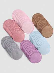 4pcs Reusable Makeup Remover Pads, Soft Makeup Cleansing Pads, Suitable For Facial Cleanser - Washable Bamboo Round Pads, Face Skin Care Pads, Dual-Sided Makeup Remover Cloth, Round Design For Facial And Skin Care Blurry Fluffy Sponge, Removing Heavy Makeup And Face Foundation Pads, Suitable For All Skin Types Facial Cleaning Pads.