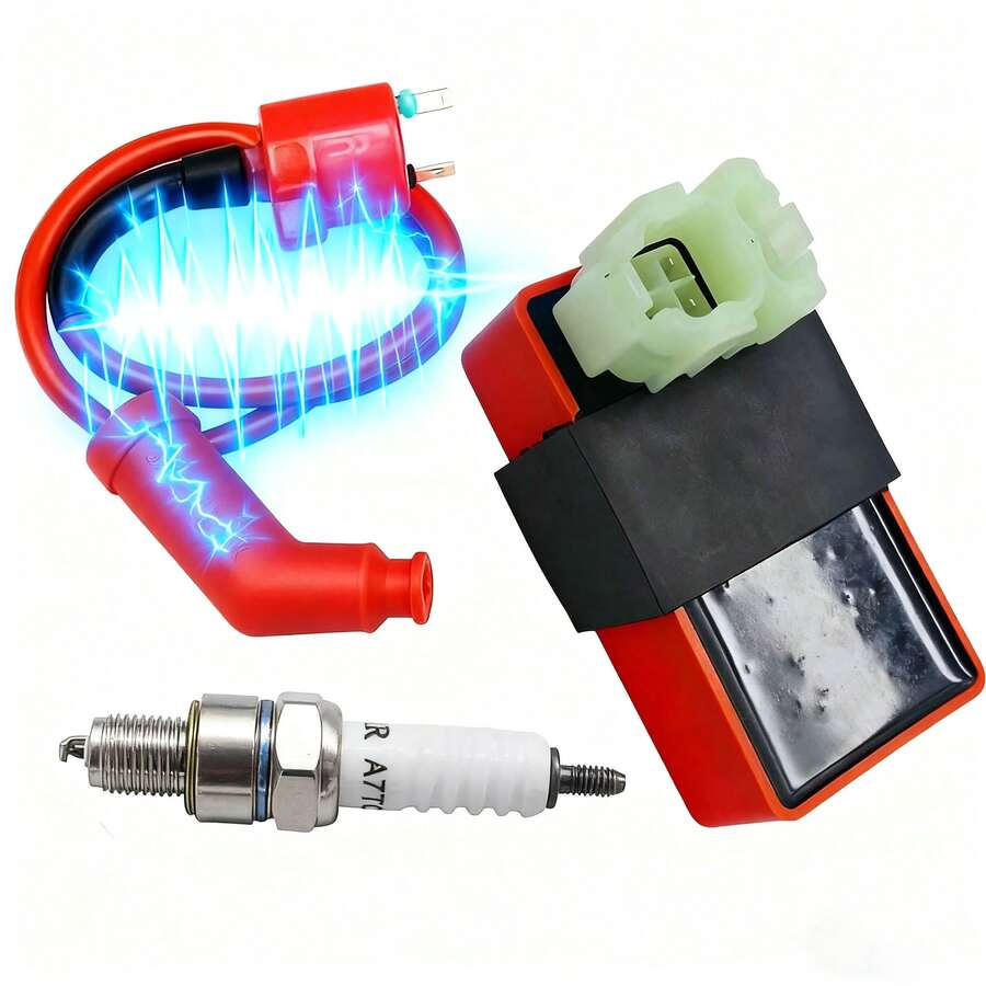 CDI para Moto Universal | Encendido Electrónico para Mayor Potencia y Mejor Aceleración, Fácil Instalación - Rojo - Ver 1