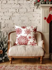 4pcs Velvet-Like Soft Christmas Santa Claus, Christmas Numbers, Reindeer, Snowman, Snowflake Decorative Pillow Covers, Hypoallergenic Polyester Material, Hidden Zipper, No Filling, Suitable For Home Decor, Living Room, Throw Pillow Cases, Cushion Covers, Sofa Decorative Pillows, Home Decor Pads
