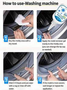 1pc Mold Remover Gel, Mold & Mildew Cleaner For Home, Kitchen, Refrigerator Rubber Seals, Washing Machine, Toilet, Sink Kitchen Mold Remover For Refrigerator Seals, Bathroom, Toilet, Vanity, Gaskets DJAYSUING Mold Remover Gel - Multicolor - View 10