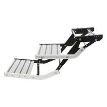 YUNRUX Double Step For Caravan, Motorhome Steps, Manual Entry Step, Camping Entry Step For Motorhomes