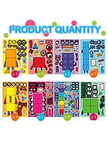 DIY Sticker Set For Building Blocks - Numbered, Colorful, Educational Stickers For Creative Play - Ideal For Parties And Holiday Gifts