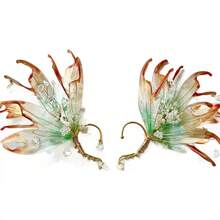 Pendientes de cristal sin piercing con forma de pez koi para Halloween, accesorios de cosplay para mujeres y niñas. - Multicolor - Ver 6
