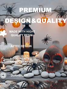 1pc Terrifying Death Whistle, Includes Gift Box & Instructions, Loud Human Scream War Whistle, High Decibel, Authentic Whistle, Skull Shaped, Creepy Halloween Gift, Outdoor Survival Whistle (Black)