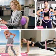 NEWKIBOU Kit de Pilates en Casa con Aro Pilates 15Pulgada/38CM, 5 Bandas de Resistencia,Bola de Pilates 25cm y 2 Pares Calcetines Yoga - Pilates Equipment Toning Arms and Thighs - Morado - Ver 5