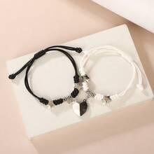 Magnetic Friendship Bracelet Pair With Magnetic Pendant Magnet For Couple - Pulseira de coração - Xem 5