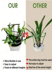 2/4/6 ESTANTERÍA APILABLE DE SOPORTE PARA PLANTAS - Estantería de plástico duradero con enrejado para uso en interiores y exteriores, excelente para enredaderas, rosas, verduras - Ideal para patios, jardines, porches, balcones, accesorios para plantas, plantas en macetas, enrejado de trepa DIY, para colocarlos