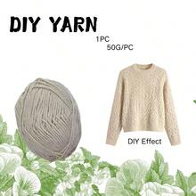 1 pièce, 50g/pièce, peut être utilisé pour les chapeaux, les écharpes, le crochet, les pantoufles et le tricot fait main.