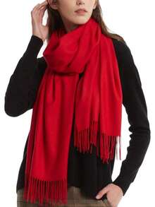 وشاح بوهيمي من البوليستر أحادي اللون، وشاح دافئ للخريف/الشتاء، مناسب للعروس والوصيفات والحفلات والفساتين