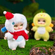 Soft Anime Doll Keychain With Vinyl Head - Cute Cartoon Clip-On Toy For Backpack, Purse, Keys - Durable Polyester & Plastic, Pink, Yellow, Red, Green - Fun Mini Gift For Kids, Friends, Party Favors (14+)