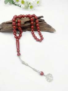 1条45颗10毫米串珠手链，日常祈祷手链，斋月祈祷珠，适合斋月、开斋节、新年等节日作为礼物 - 彩色 - 查看 5