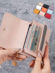 迷你复古素净零钱包拉链信用卡夹正品卡包正品卡包便携卡包女士钱包卡位短款可爱小号女士零钱包简约轻奢PU皮证件收纳包便携简约可装零钱身份证银行卡等卡适合送朋友家人是不错的节日礼物