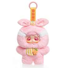 Soft Anime Doll Keychain With Vinyl Head - Cute Cartoon Clip-On Toy For Backpack, Purse, Keys - Durable Polyester & Plastic, Pink, Yellow, Red, Green - Fun Mini Gift For Kids, Friends, Party Favors (14+)
