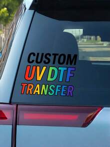 1pc Custom UV DTF Transfer: Full-Color Waterproof Sticker, Instant Application, Christmas Gift, Drink Bottle Sticker, Toy Sticker, Storage Box, Christmas Gift, 5pcs Set